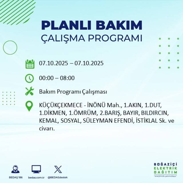 Bugün İstanbul karanlığa bürünecek! BEDAŞ açıkladı: 23 ilçede elektrikler kesilecek 42